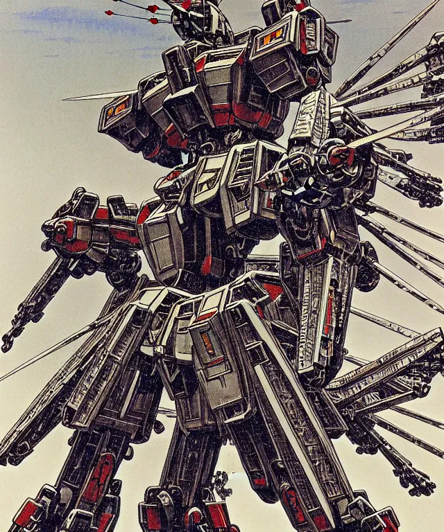 Prompt: gundam mecha robot, high details, masterpiece engraving by takato yamamoto, gustave dore, jean giraud