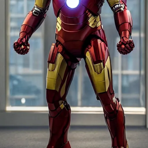 Image similar to joe biden in iron mans costume, amazing likeness. very detailed. hd. 4 k. intricate detail