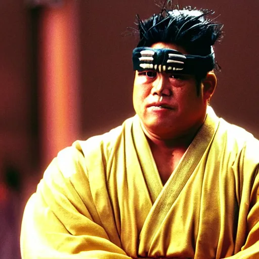 Image similar to rikishi from wwe as samurai, film still