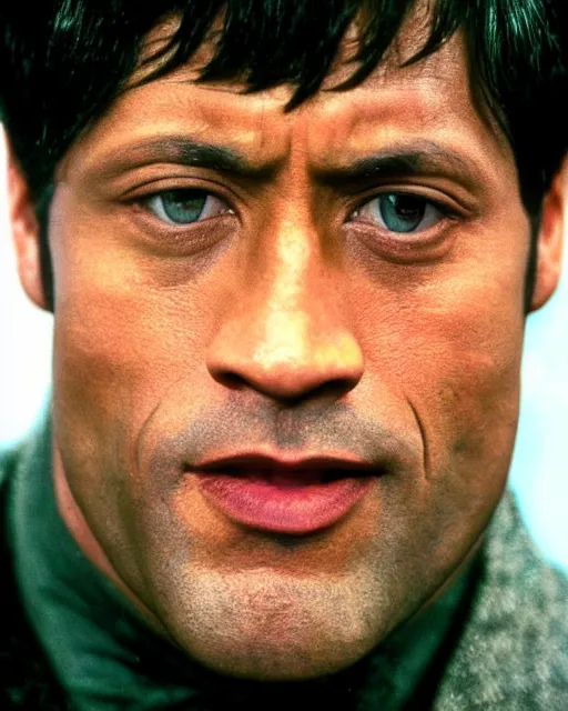 Prompt: film still close - up shot of dwayne johnson from the tv show only fools and horses. photographic, photography