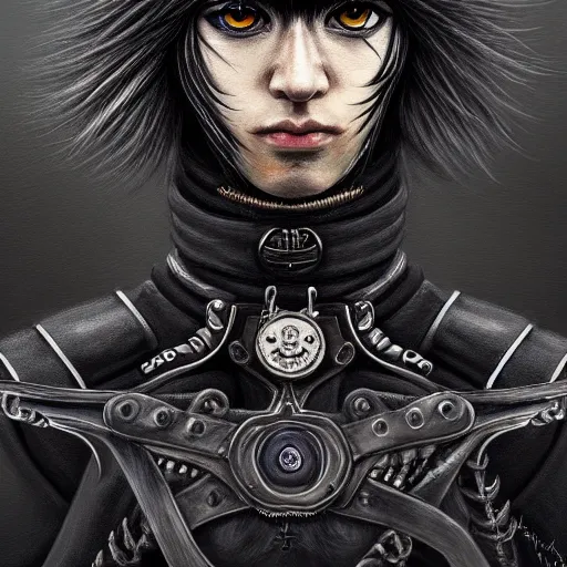 Image similar to portrait painting of a crow biker, sharp focus, award - winning, trending on artstation, masterpiece, highly detailed, intricate, anime, cartoon. art by merwild and ernesto irawan and rachel denton