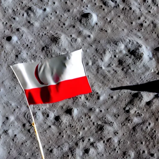 Image similar to indonesian flag on moon