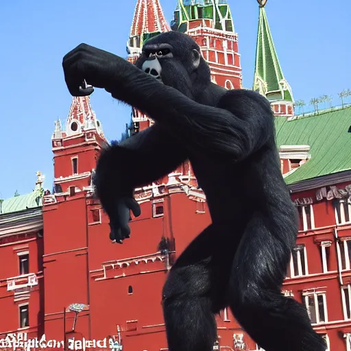 Image similar to king kong in red square