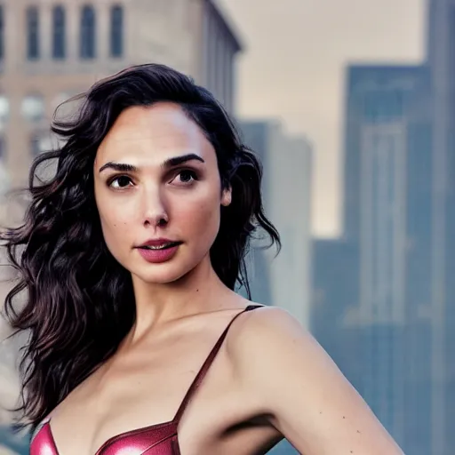 Prompt: Gal Gadot for Victoria Secret, XF IQ4, f/1.4, ISO 200, 1/160s, 8K, Sense of Depth, color and contrast corrected, Nvidia AI, Dolby Vision, symmetrical balance, in-frame
