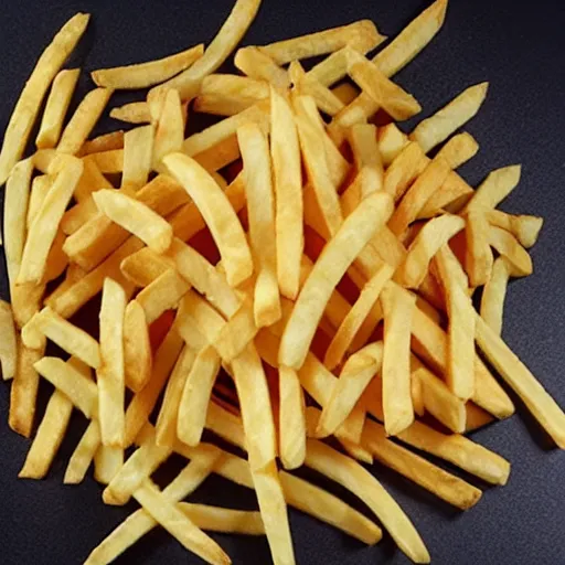 Image similar to ( ( stephen fry ) ) as [ a piece of french fries ] hybrid intercross mix