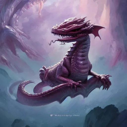 Image similar to cute dragon breathing out visably, small dragon baby, smooth chinese dragon, big eyes, by stanley artgerm lau, wlop, rossdraws, james jean, andrei riabovitchev, marc simonetti, and sakimichan, trending on artstation