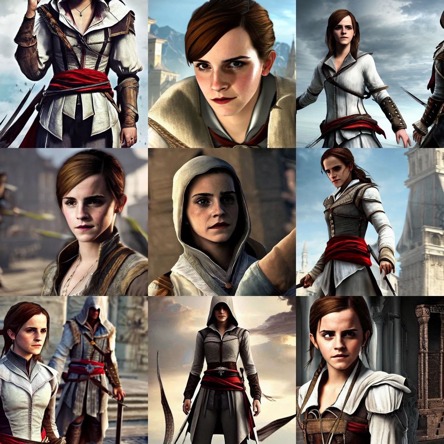 Prompt: emma watson as a character in assassin's creed