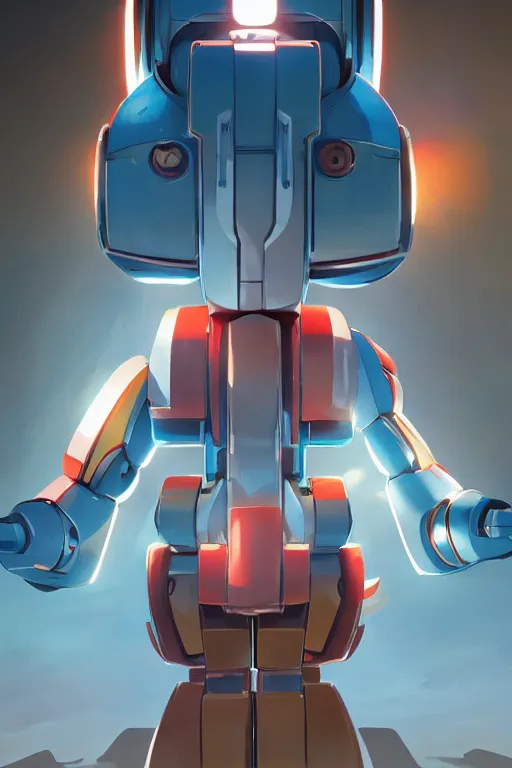 Image similar to metabots medabots medarotto medarot robot minimalist comics, behance hd by jesper ejsing, by rhads, makoto shinkai and lois van baarle, ilya kuvshinov, rossdraws global illumination ray tracing hdr radiating a glowing aura