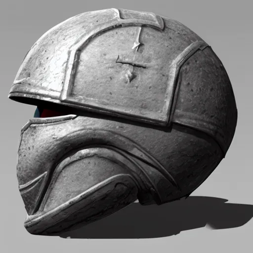 Prompt: a helmet with a sword in it, an ambient occlusion render by xul solar, trending on polycount, new objectivity, sketchfab, greeble, hard surface modeling