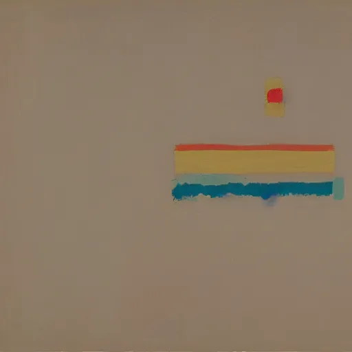 Image similar to A conceptual art. A rip in spacetime. Did this device in his hand open a portal to another dimension or reality?! by Etel Adnan saturated, earthy