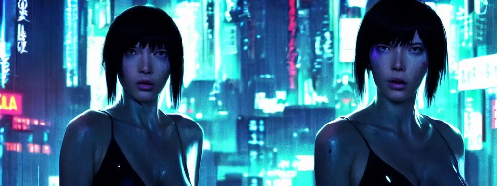 Prompt: Ultra realistic photo, 35mm lens, dark neon cyberpunk underground rave in the film ghost in the shell, displacement mapped, cinematic lighting, hyper realistic, extreme details, unrelease engine 5, cinematic, masterpiece