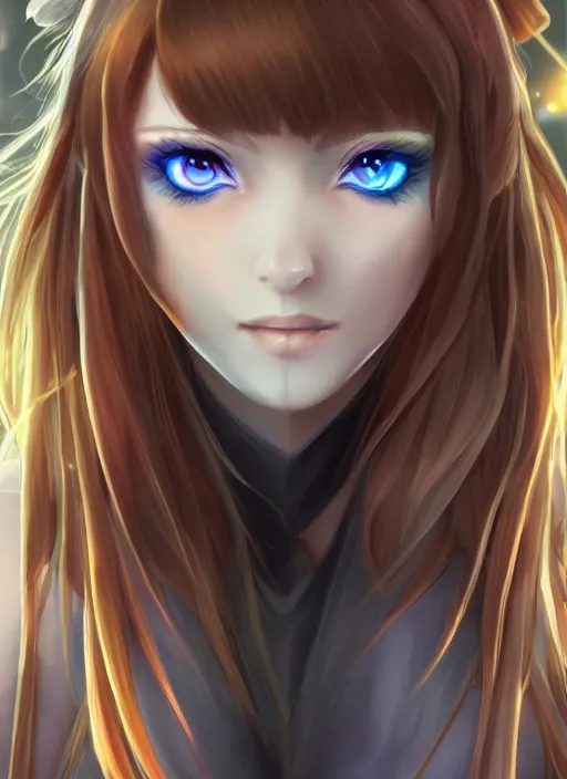 Image similar to holo from spice and wolf, league of legends character select art, digital art, octane render, realistic detailed face