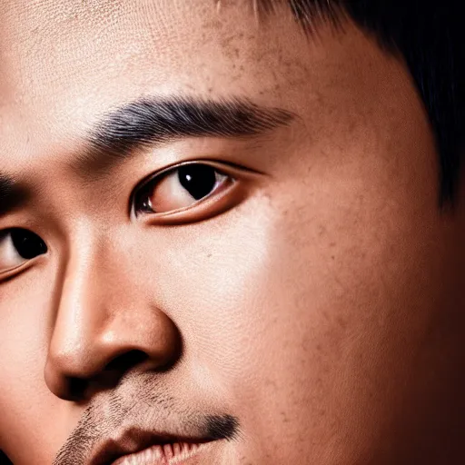 Prompt: an award winning cinematic still of Justin Sun with long Pinocchio nose, 16k hyper realistic photograph, close-up professional portrait, centered