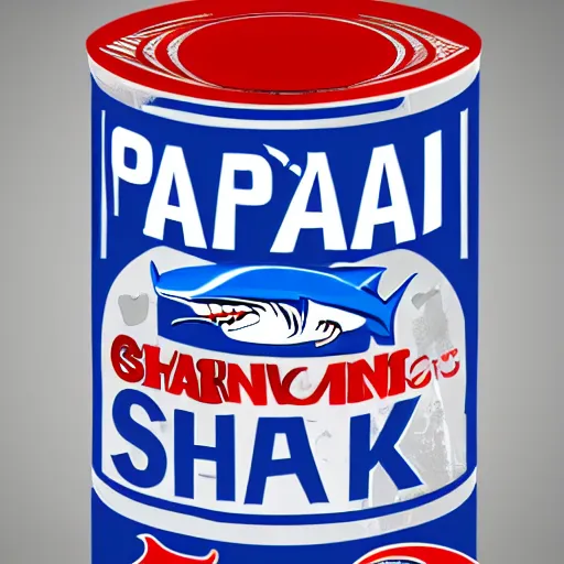 Image similar to Can of Spam with shark logo