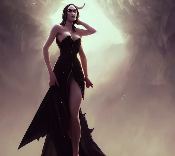 Image similar to morrigan aenslandcasting magic, a charming succubus, strapless dress, fantasy, d & d, by greg rutkowski and raymond swanland, sharp focus, trending on artstation, 8 k realistic digital art, cryengine, symmetric, sharp focus, concept art, frostbite 3 engine