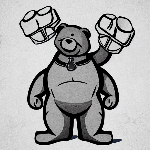 Prompt: muscle bear