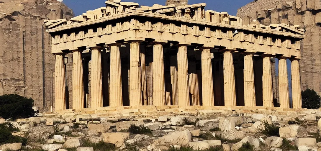 Image similar to parthenon as a tiny house