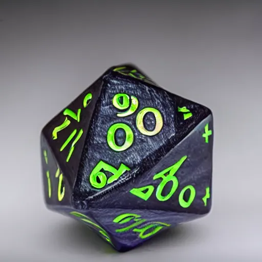 Image similar to d 2 0 made of fire, realistic photography, high detailed