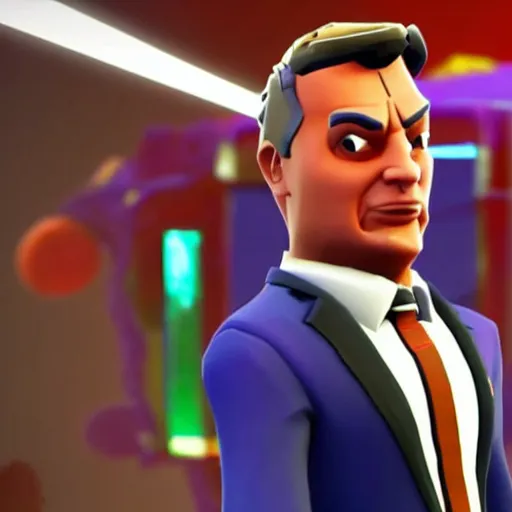 Image similar to Viktor Orban in Fortnite doing the Floss