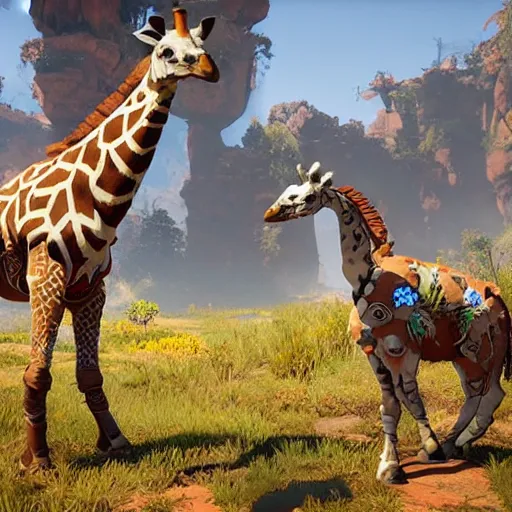 Image similar to Horizon Zero Dawn giraffe