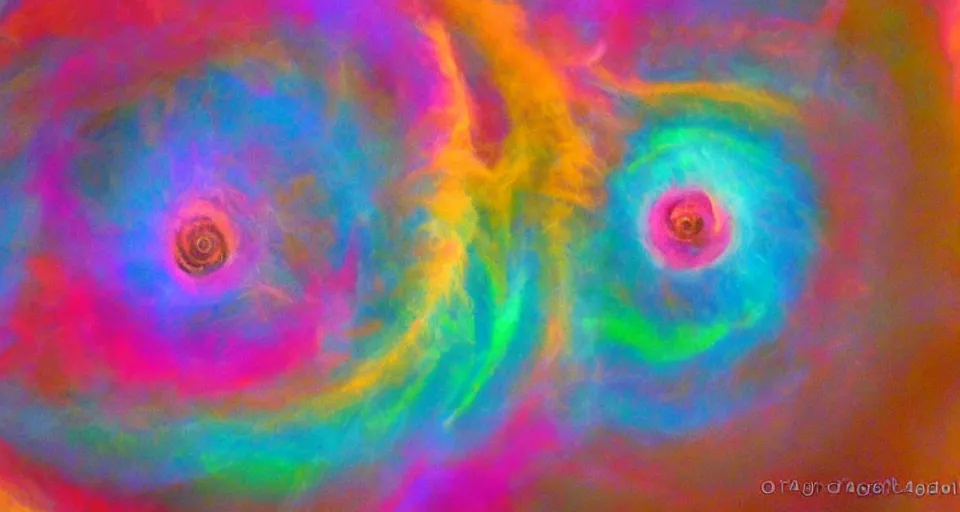 Image similar to spirals of colored smoke