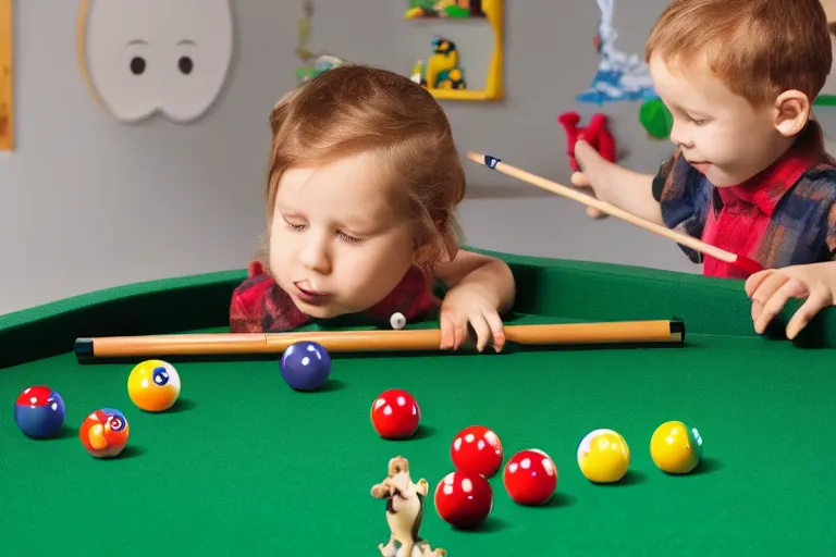 Image similar to fisher price pool table snowy jungle, 85mm