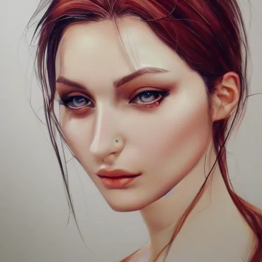 Image similar to beautiful italian woman, highly detailed, gorgeous, artstation, photorealistic