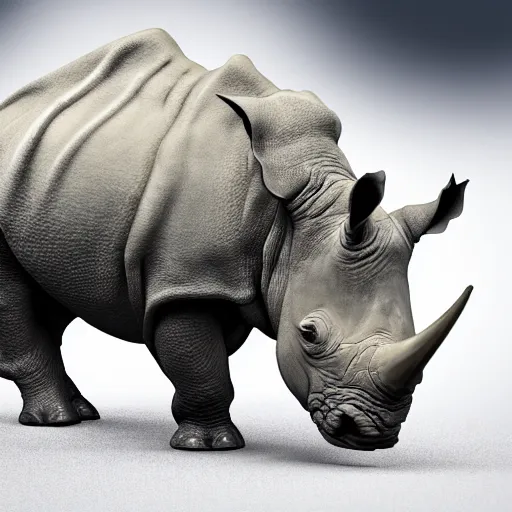 Image similar to a rhino maden of diamond.