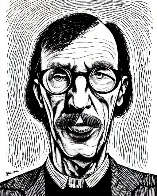 Prompt: “portrait of Robert crumb, by Robert crumb, self portrait”