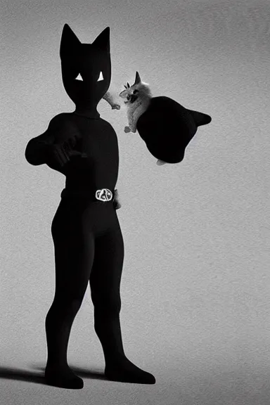 Image similar to attractive little boy in cat suit, black and white artwork made by kentaro miura and yoshihiro togashi and ilya kuvshinov