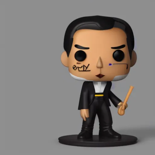 Image similar to jose rizal as a pop funko, 3 d octane render,