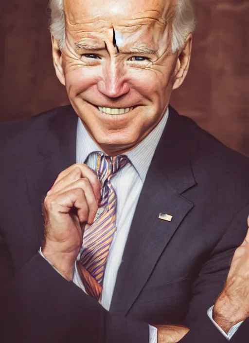 Image similar to a full portrait photo of biden in final fantasy ix style, f / 2 2, 3 5 mm, 2 7 0 0 k, lighting, perfect faces, award winning photography.