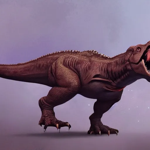 Prompt: t - rex dinosaur by rj palmer greg rutkowski trending on artstation