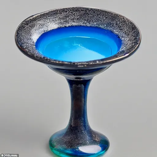 a set of cocktail glasses with a blue liquid in it,, Stable Diffusion