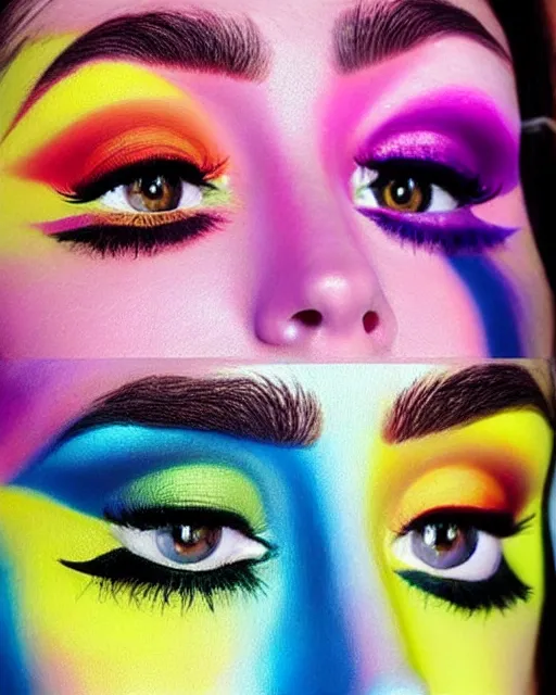 Image similar to too much eyeshadow, masterpiece of pop art