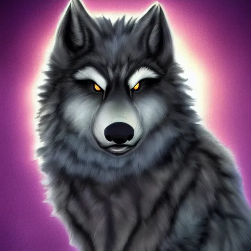 Prompt: a ((fluffy)) werewolf, digital art