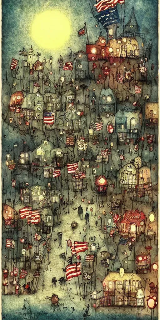 Image similar to a 4 th of july scene by alexander jansson