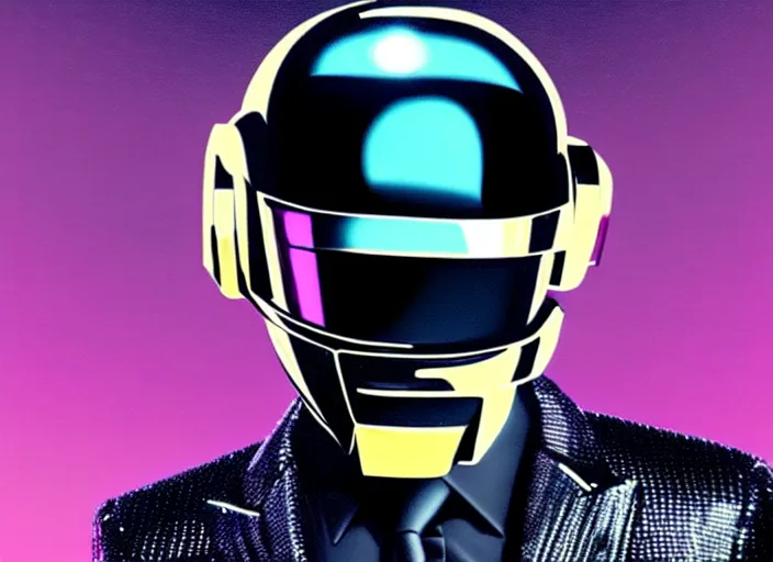 Prompt: daft punk's electroma, knight rider, futuristic style, synthwave style, sea of technology, daft punk