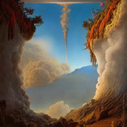 Image similar to paint surrealist 🌋, ferdinand knab, high definition and detailed 4 k