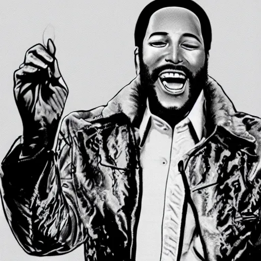 Image similar to marvin gaye singing to michael jackson, cartoon, animated series, unreal engine, psychedelic