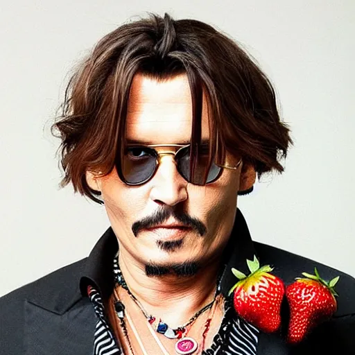 Image similar to strawberry johnny depp