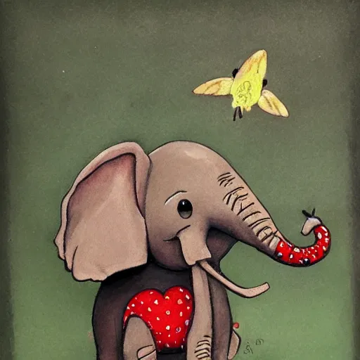 Image similar to elephant + ladybird