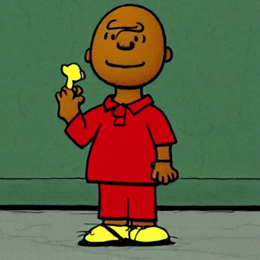 Image similar to cartoon scene of bill cosby as charlie brown