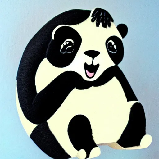 Image similar to a panda pear