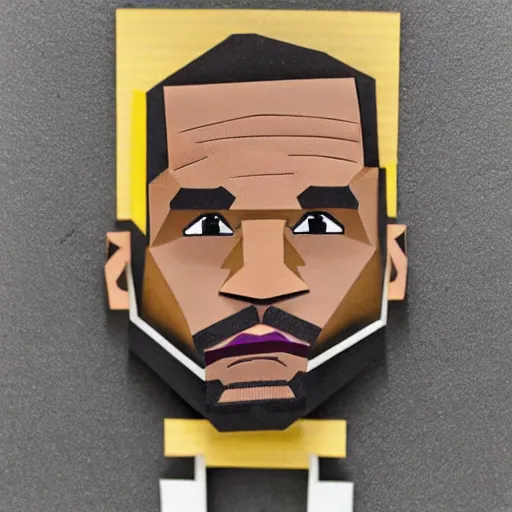 Image similar to lebron james paper craft