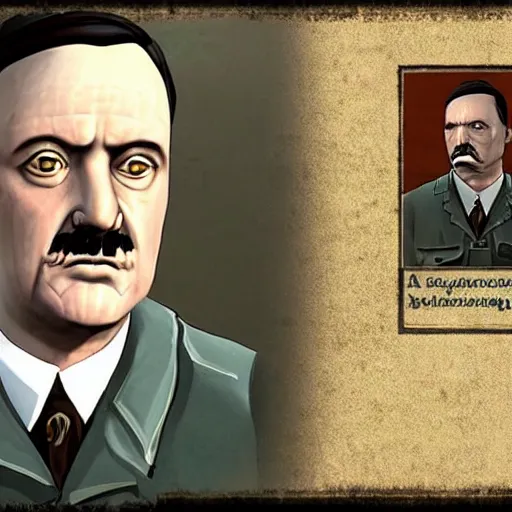 Image similar to adolph hitler from rusty lake : roots ( 2 0 1 6 videogame ), very detailed face,