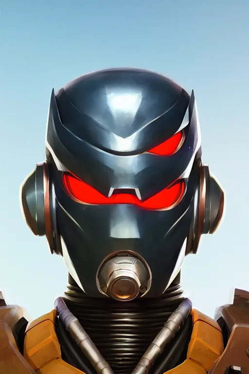 Image similar to epic mask helmet robot ninja portrait stylized as fornite style game design fanart by concept artist gervasio canda, behance hd by jesper ejsing, by rhads, makoto shinkai and lois van baarle, ilya kuvshinov, rossdraws global illumination radiating a glowing aura global illumination ray tracing hdr render in unreal engine 5