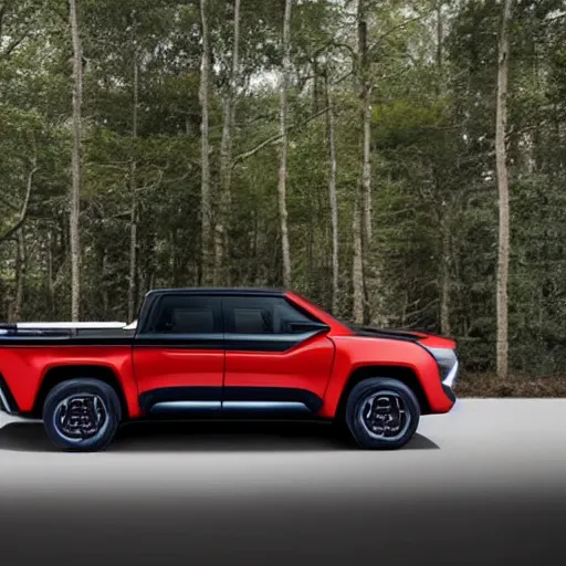 Prompt: A Pickup truck designed and produced by DAF in the production year of 2022, promotional photo