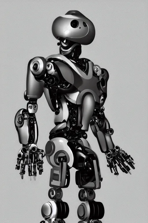 Image similar to Robot cyborg, white background, trending on artstation