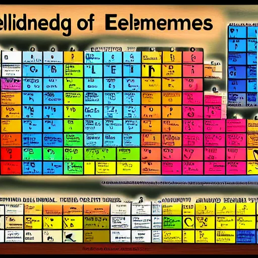 Prompt: periodic table of elements